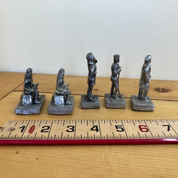 Frontiersman & Native American Pewter Figurine Set of 5 Poet Collectables Canada - Picture 4 of 8